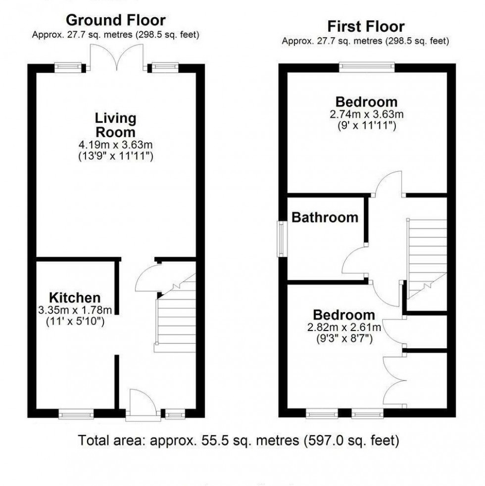 Floorplan for Burns Close, Hitchin, Hertfordshire, SG4