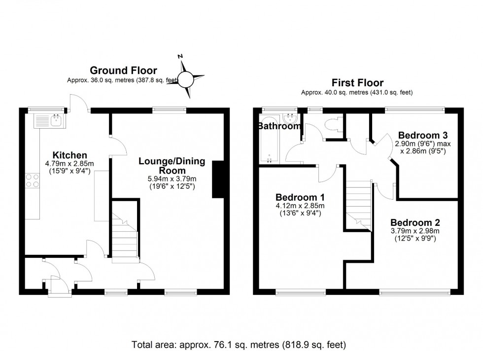Floorplan for East Mead, Welwyn Garden City, Hertfordshire, AL7