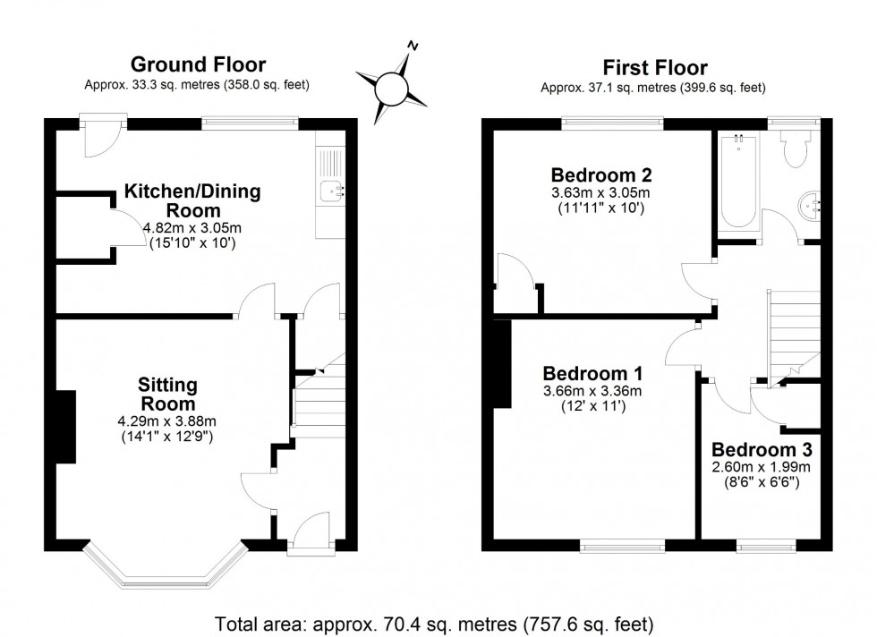 Floorplan for Welwyn Garden City, Hertfordshire, Welwyn Garden City, Hertfordshire, AL8