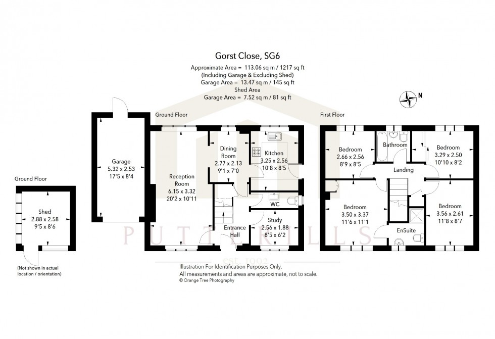 Floorplan for Gorst Close, Letchworth Garden City