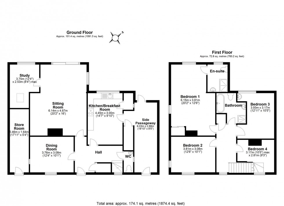 Floorplan for Elmwood, Welwyn Garden City, Hertfordshire, AL8