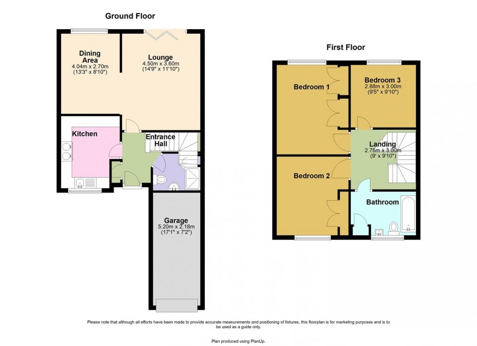 Floorplan for Milne Close, Letchworth Garden City
