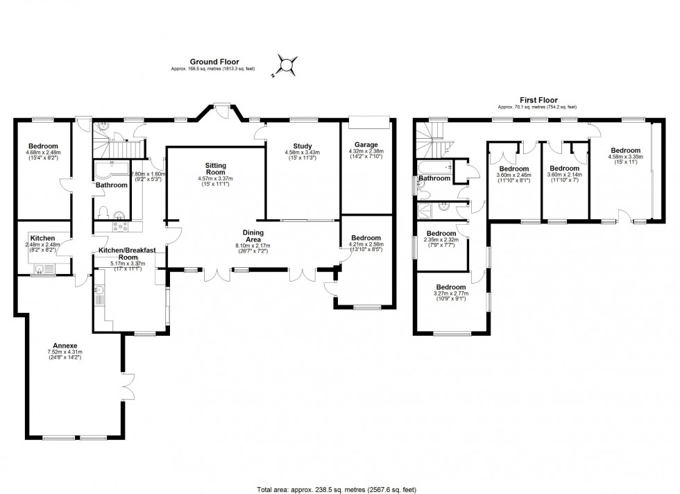 Floorplan for Attimore Road, Welwyn Garden City, Hertfordshire, AL8