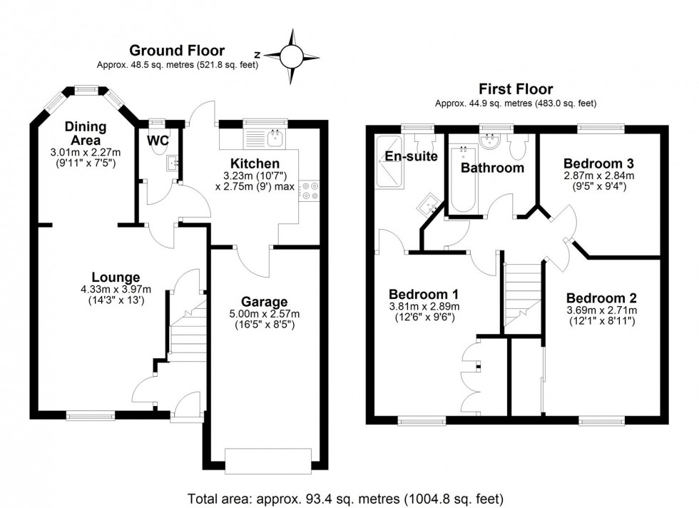 Floorplan for Cypress Avenue, Welwyn Garden City, Hertfordshire, AL7