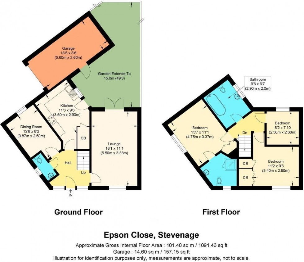 Floorplan for Epsom Close, Stevenage