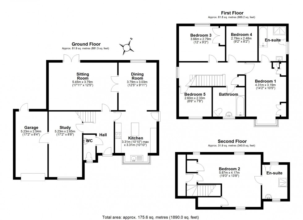 Floorplan for Northwood, Welwyn Garden City, Hertfordshire, AL7