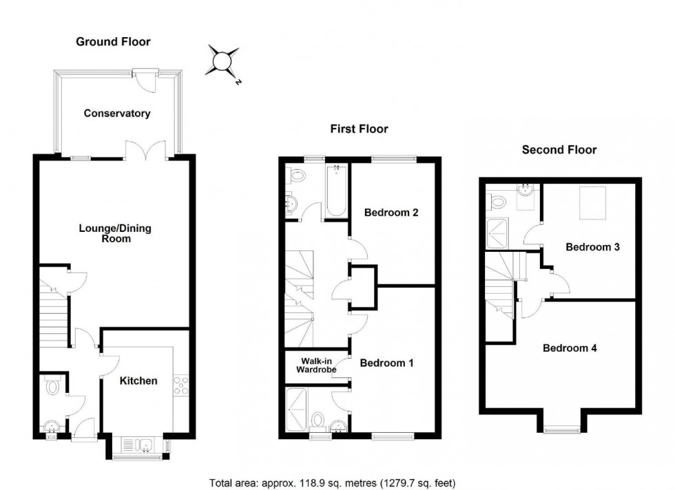 Floorplan for Carisbrooke Close, Stevenage