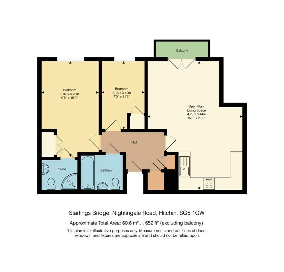 Floorplan for Starlings Bridge, Nightingale Road, Hitchin, Hertfordshire, SG5