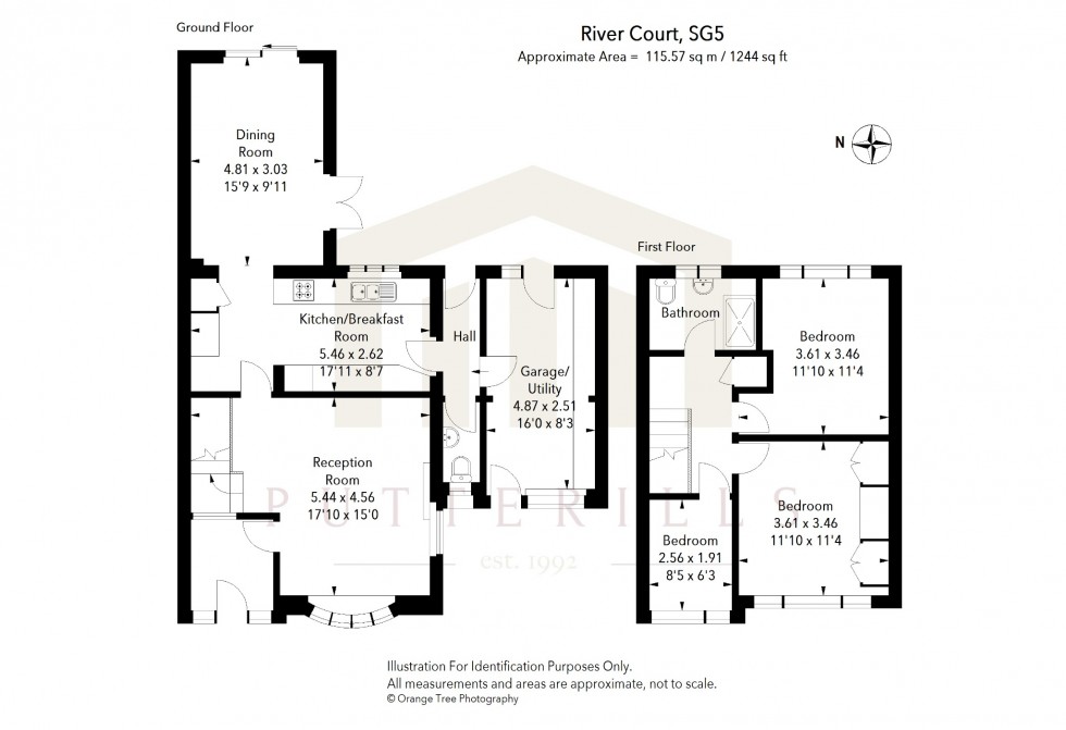 Floorplan for River Court, Ickleford, Hitchin, Hertfordshire, SG5