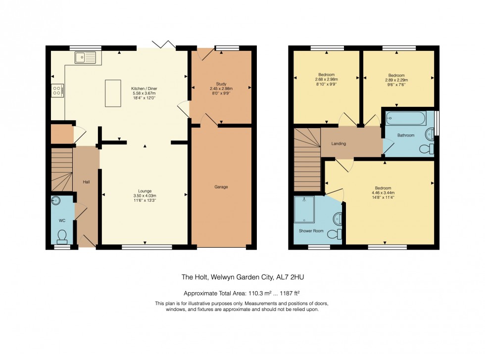 Floorplan for The Holt, Welwyn Garden City, Hertfordshire, AL7