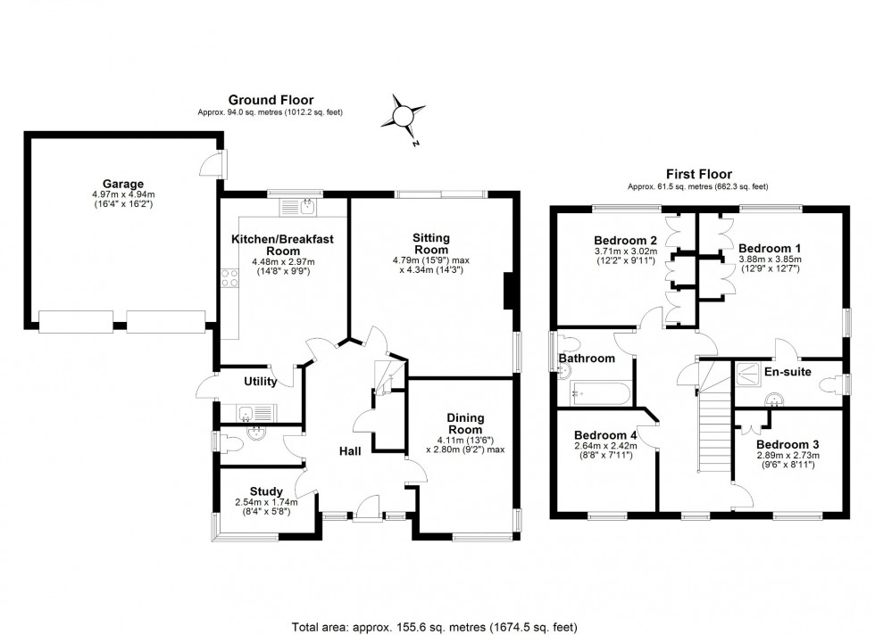 Floorplan for Cypress Avenue, Welwyn Garden City, Hertfordshire, AL7