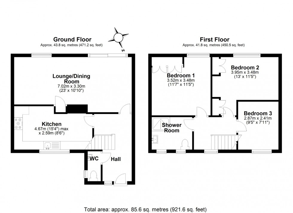 Floorplan for Rowans, Welwyn Garden City, Hertfordshire, AL7