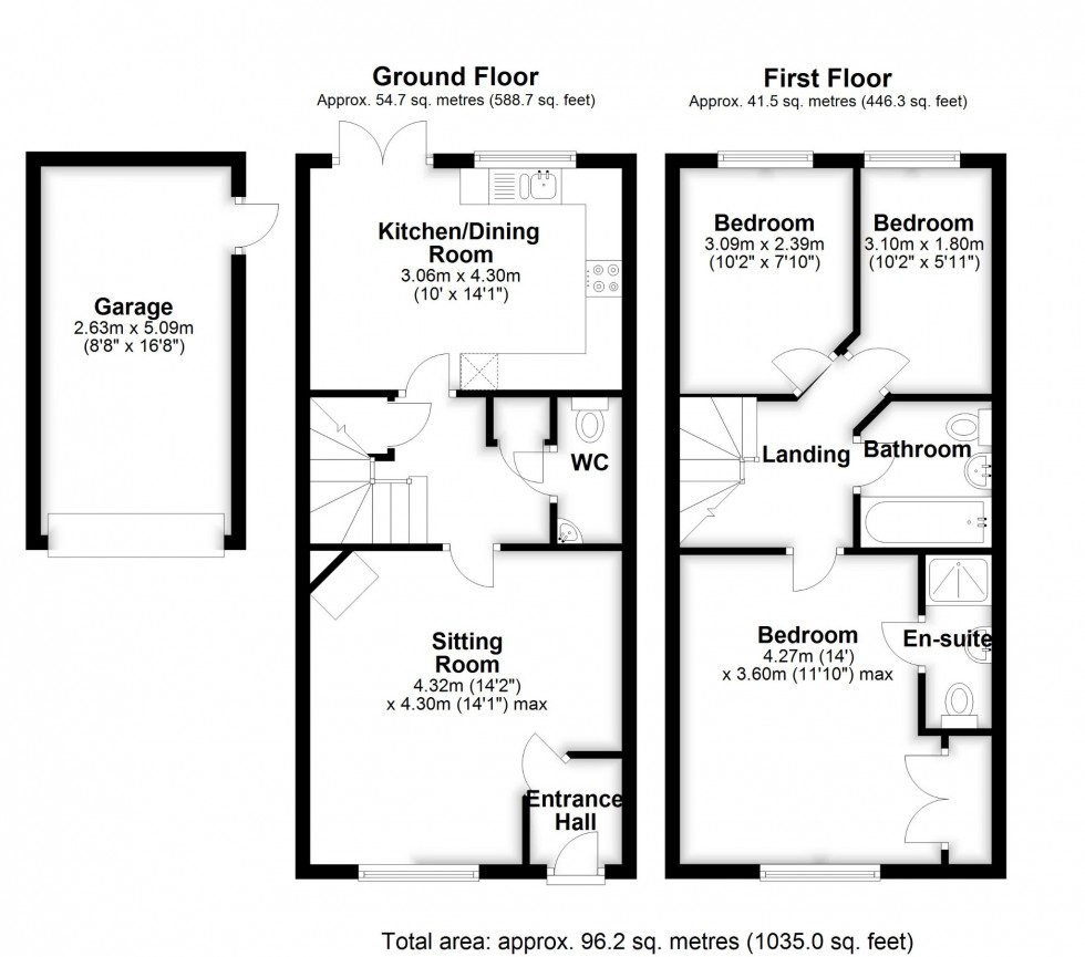 Floorplan for Waterlow Mews, Little Wymondley, Hitchin, Hertfordshire, SG4