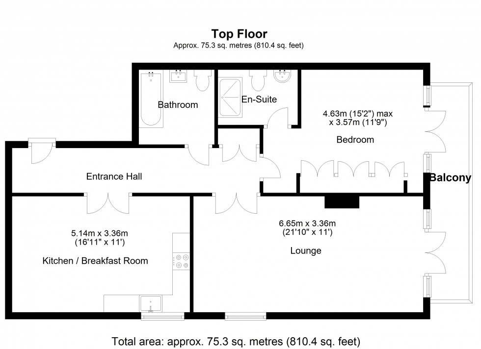 Floorplan for St Martins Road, Knebworth, Hertfordshire