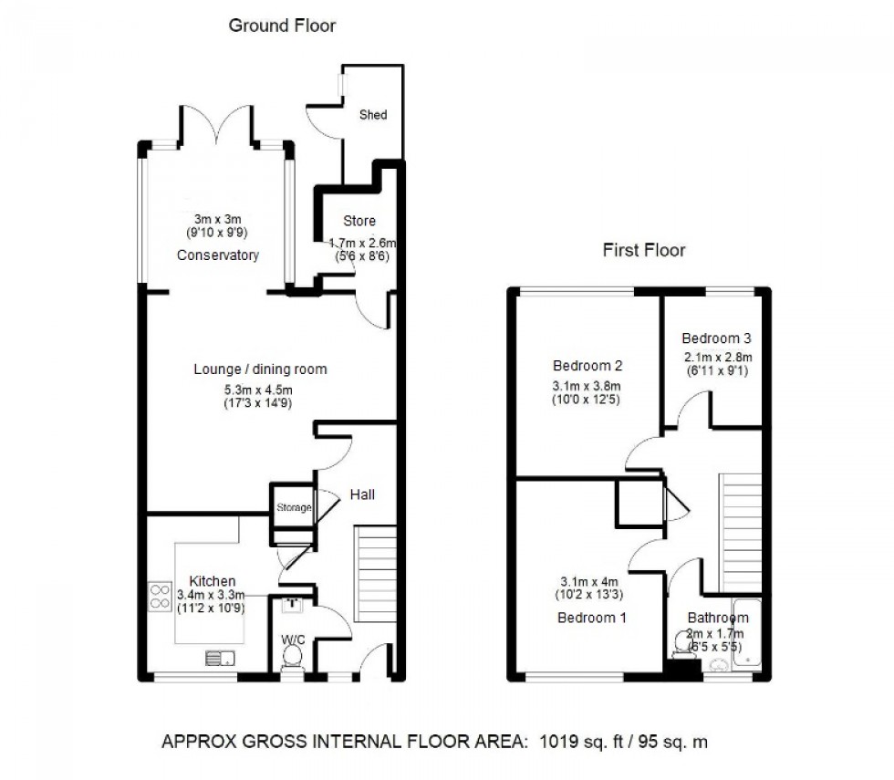 Floorplan for Codicote, Hertfordshire