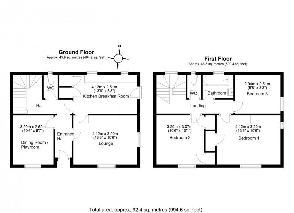 Floorplan for Benington, Hertfordshire, Hebing End