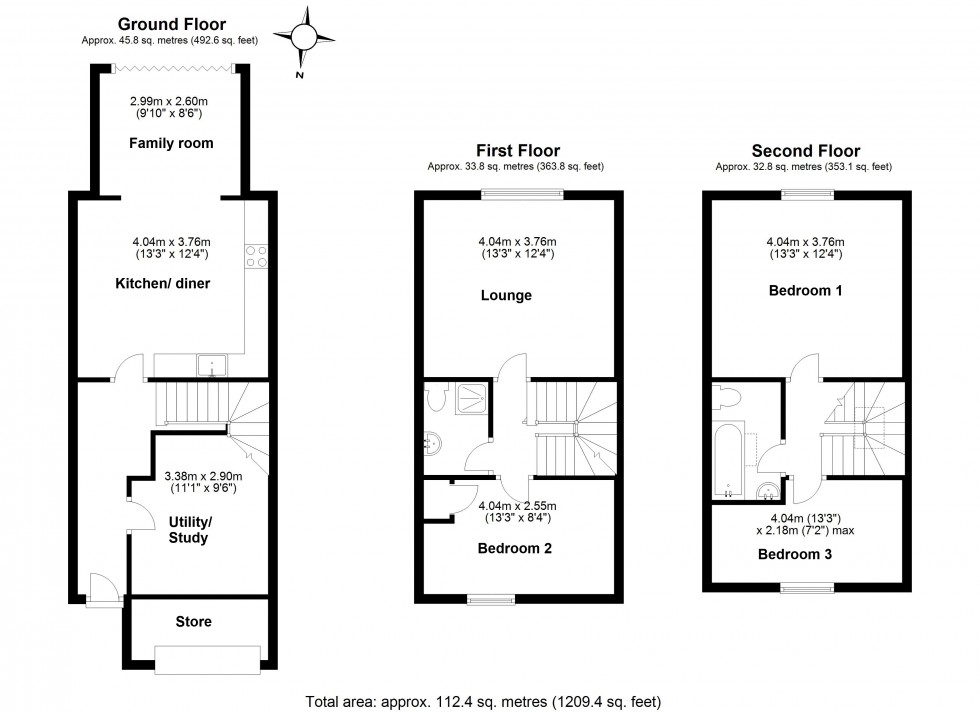 Floorplan for Woolmer Green, Hertfordshire