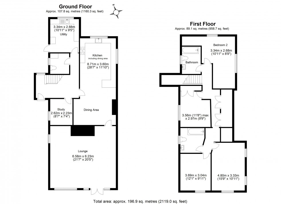 Floorplan for Oaklands, Welwyn, Hertfordshire