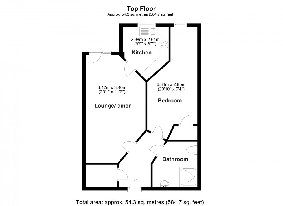 Floorplan for Knebworth, Hertfordshire