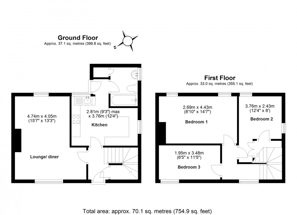 Floorplan for Woolmer Green, Hertfordshire