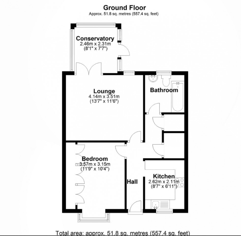 Floorplan for Woolmer Green, Hertfordshire