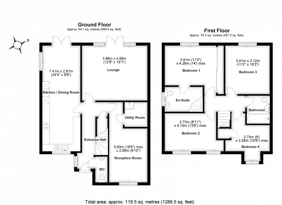 Floorplan for Woolmer Green, Hertfordshire