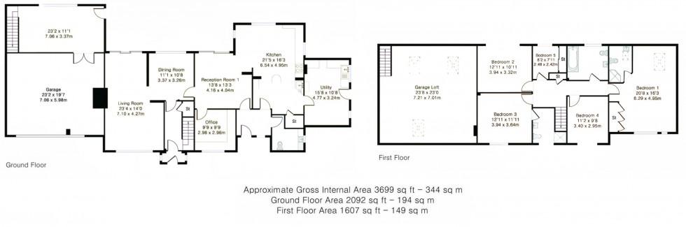 Floorplan for Benington, Hertfordshire, Hebing End