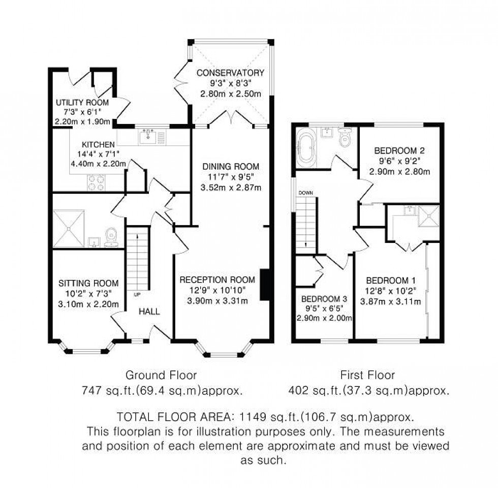 Floorplan for Codicote, Hertfordshire