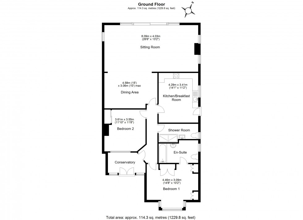 Floorplan for Welham Green, North Mymms, Hatfield