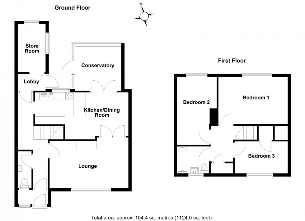 Floorplan for Stevenage, Hertfordshire